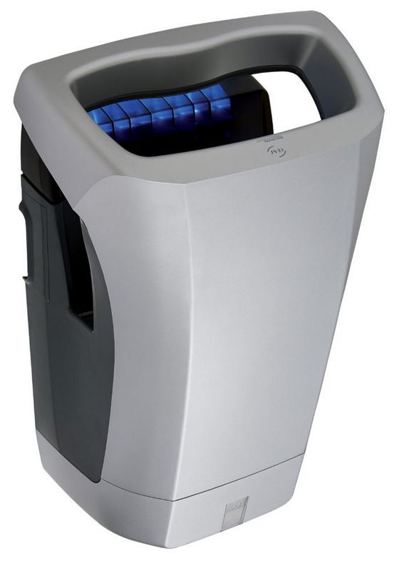 Secador de m�os Stell Air autom�tico em cor prateado. Secagem ultrarr�pida.